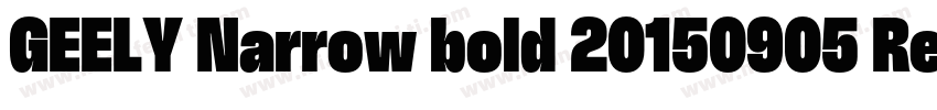 GEELY Narrow bold 20150905 Regular字体转换